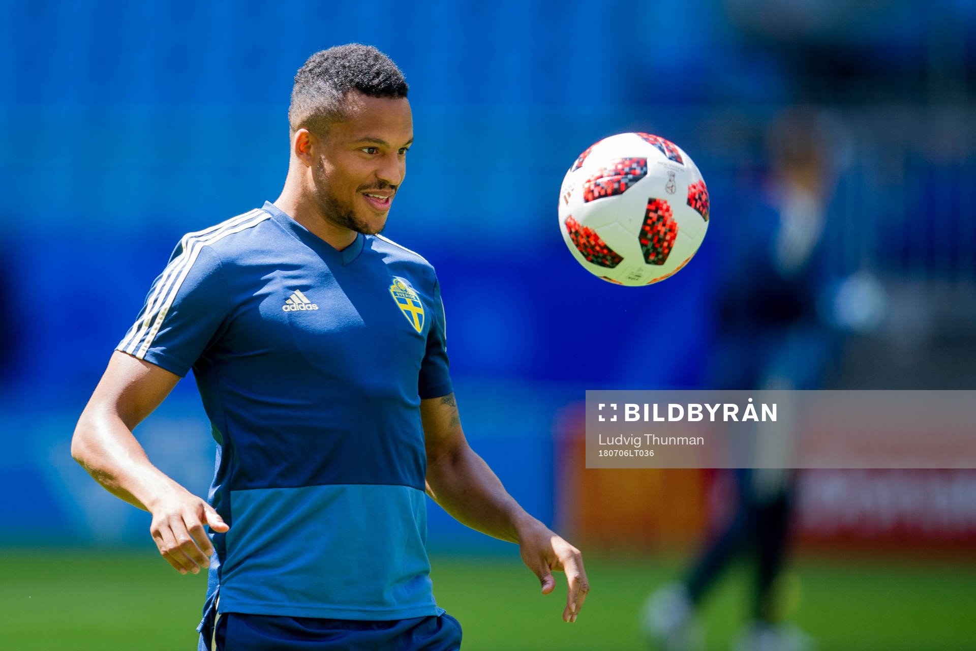 Martin Olsson of the Swedish national football team at a