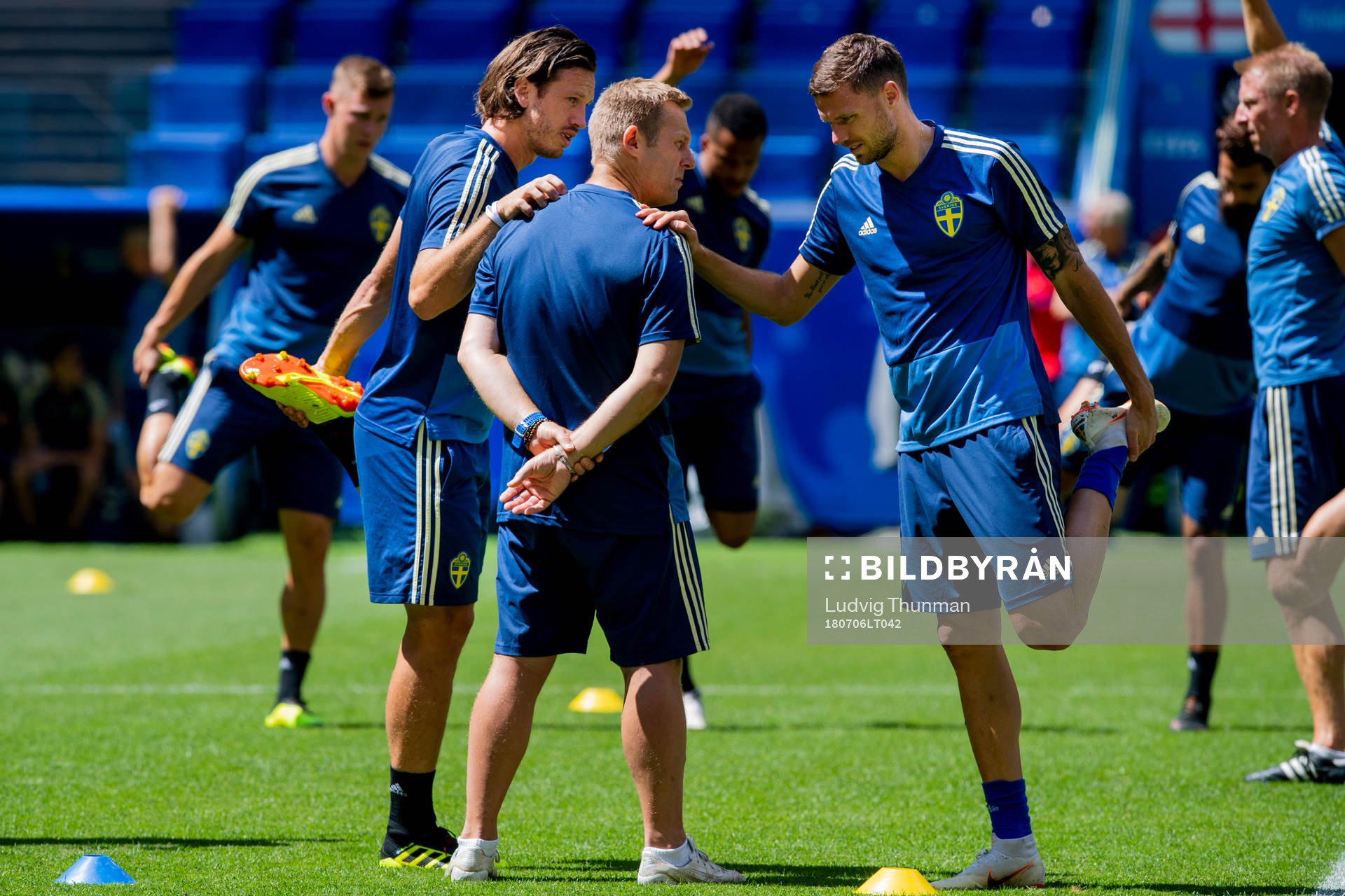 Gustav Svensson and Marcus Berg of the Swedish national