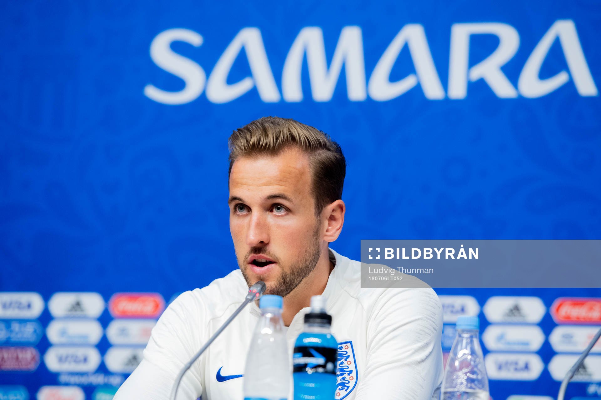 Harry Kane of the English national football team at a press