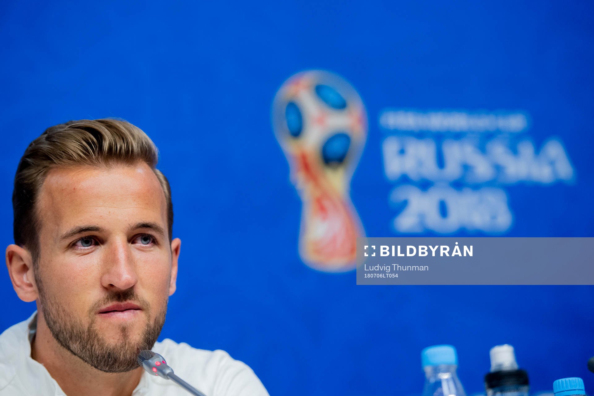 Harry Kane of the English national football team at a press