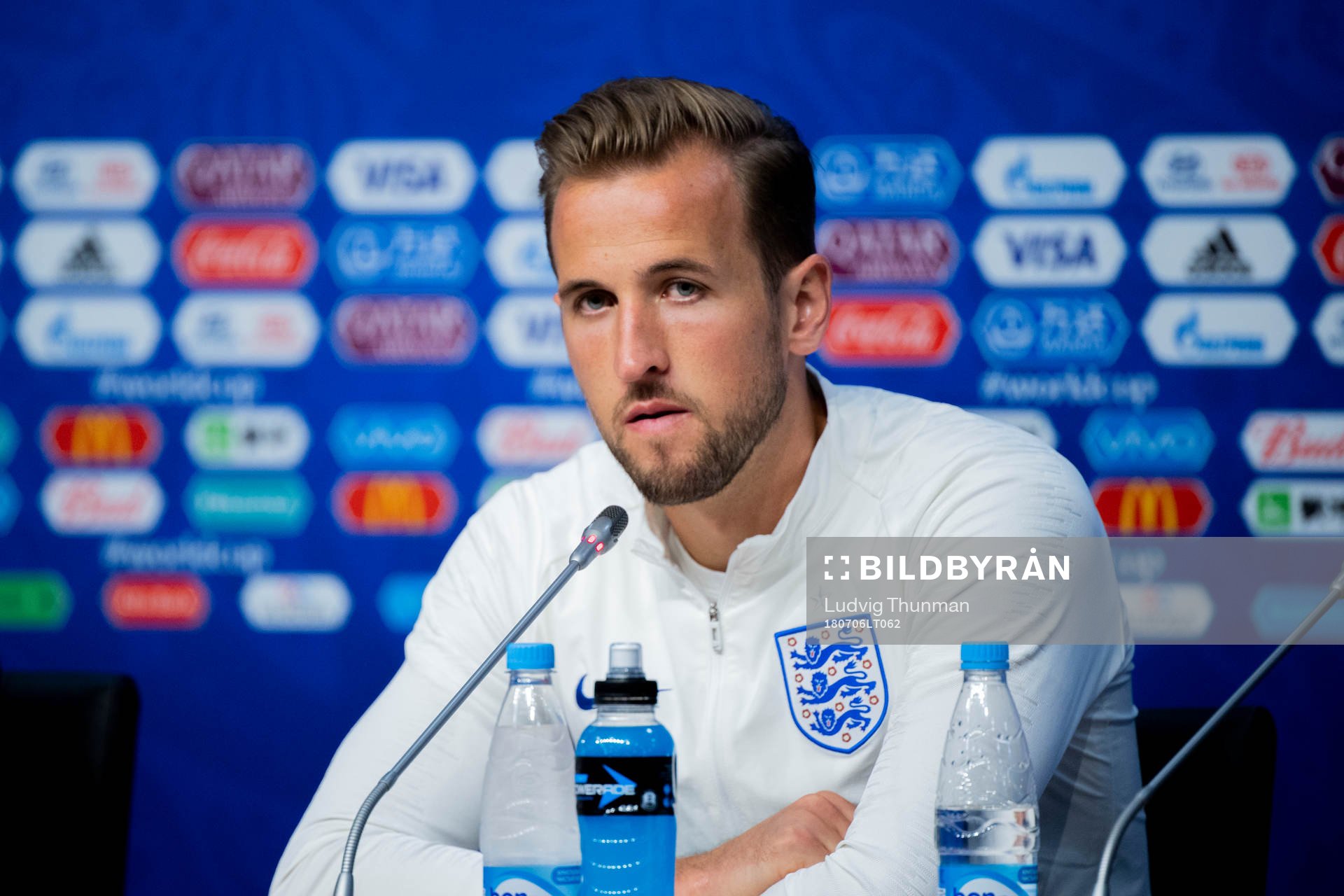 Harry Kane of the English national football team at a press