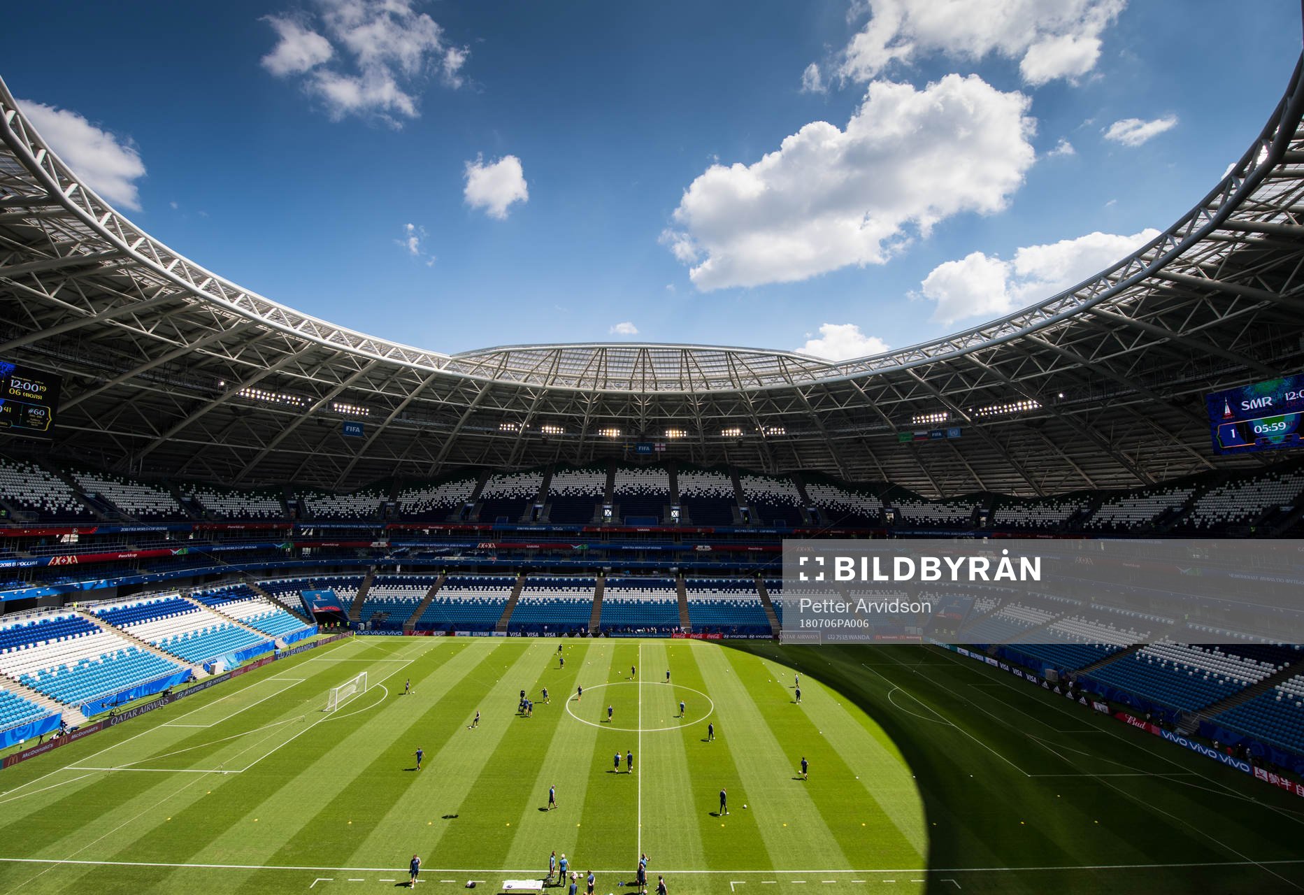 General view of the Swedish national football team at a