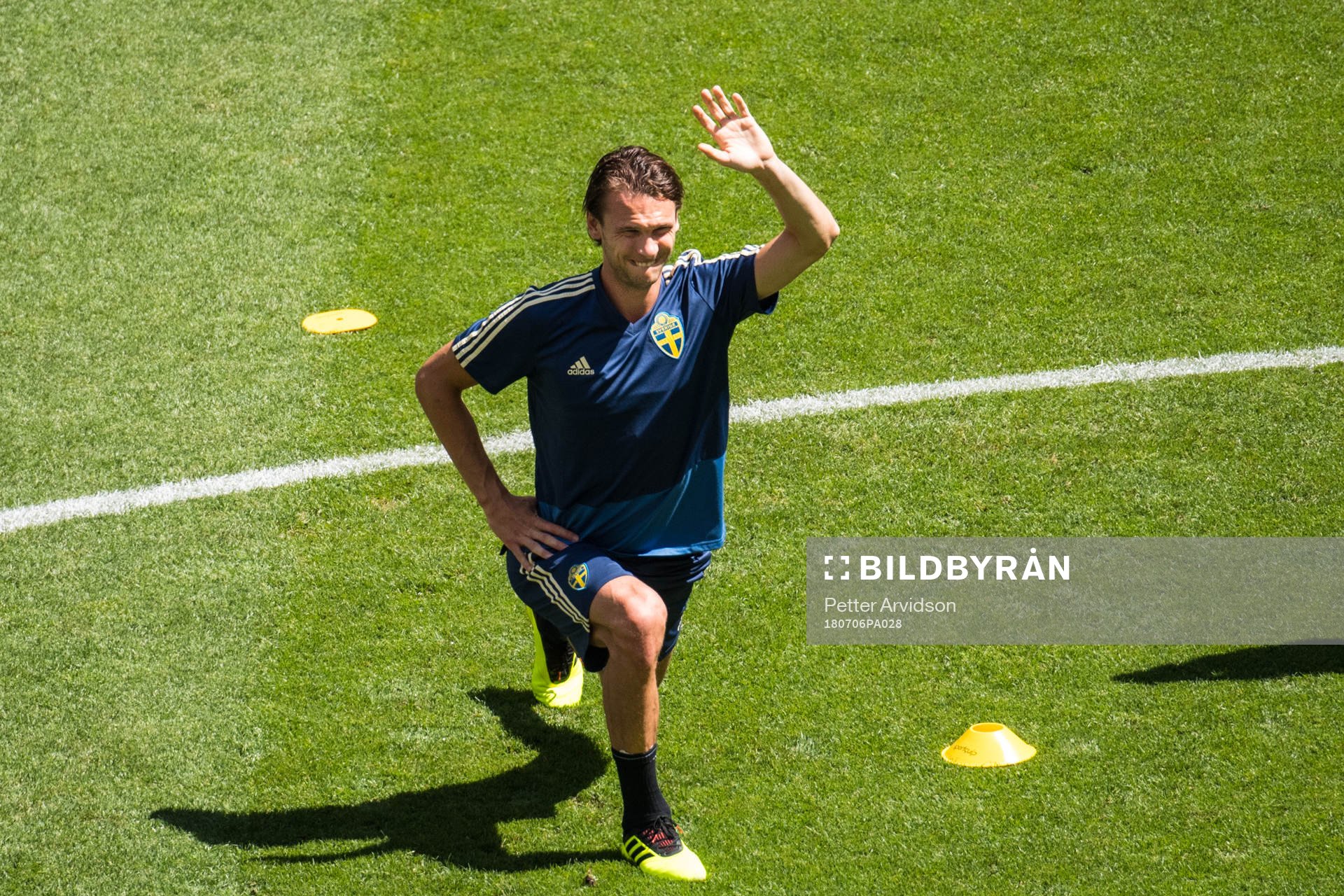 Albin Ekdal of the Swedish national football team at a