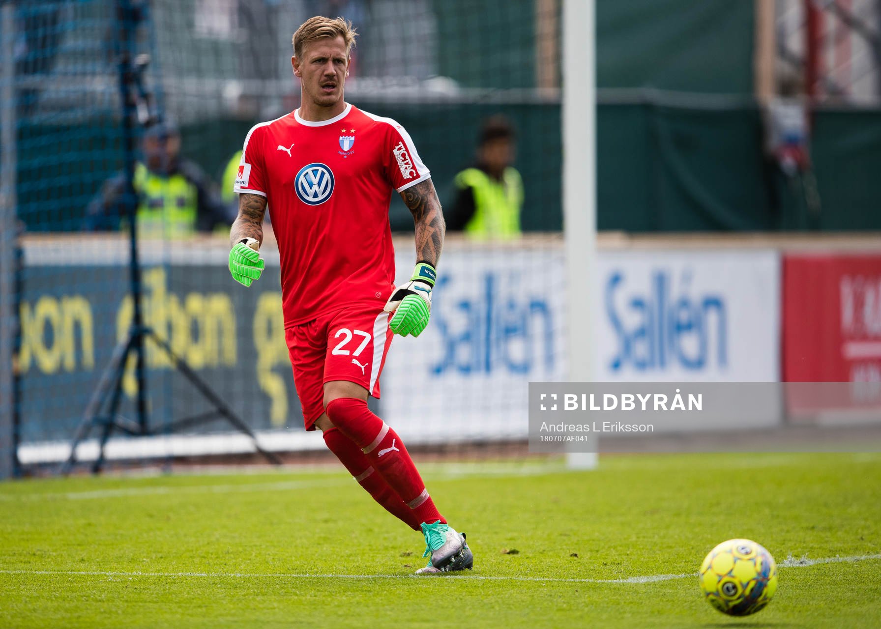 Malmö FFs målvakt Johan Dahlin