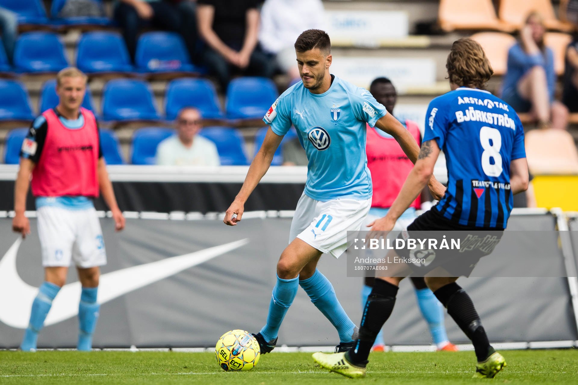 Malmö FFs Alexander Jeremejeff och Sirius Tim Björkström