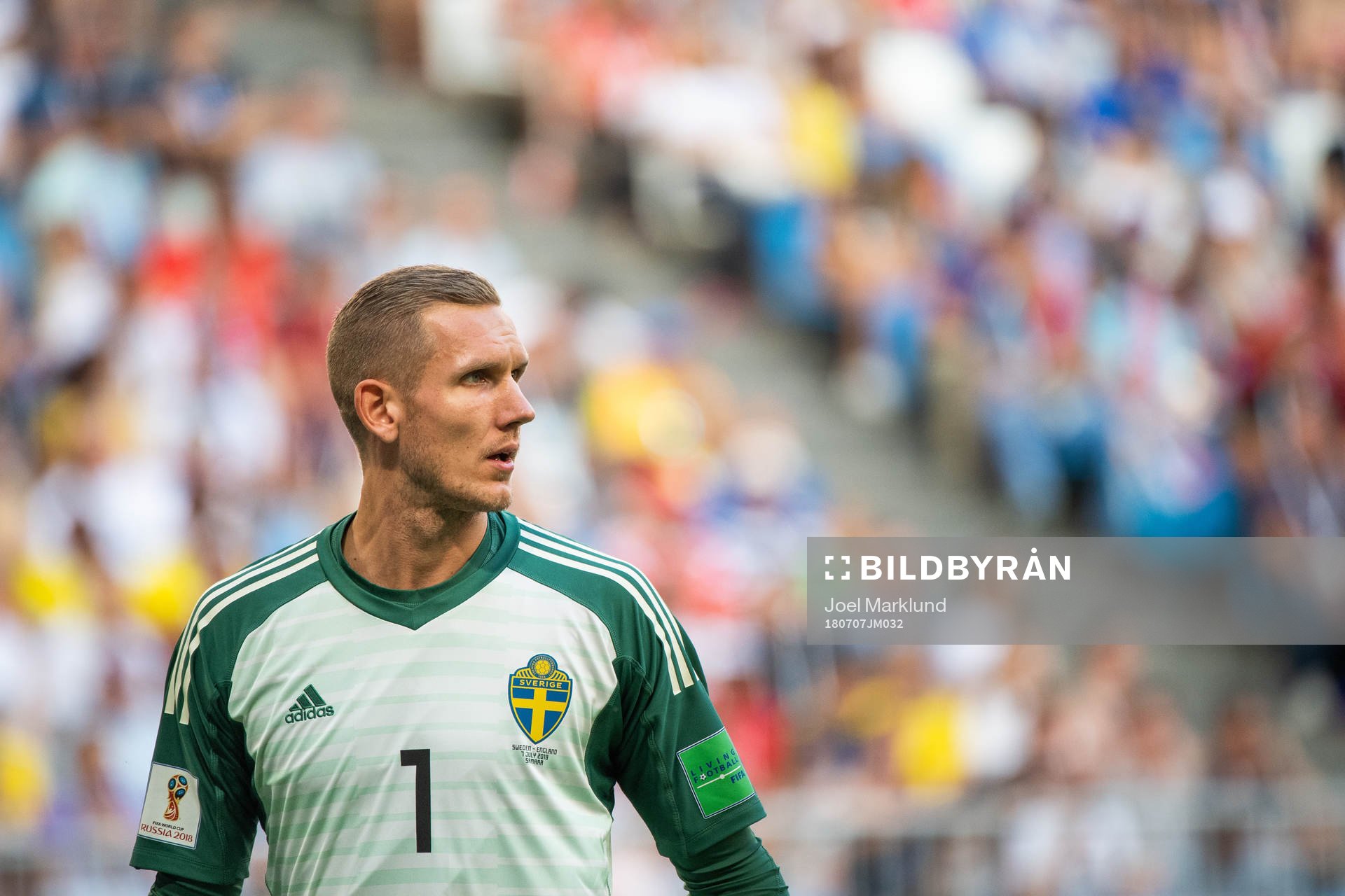 Goalkeeper Robin Olsen of Sweden