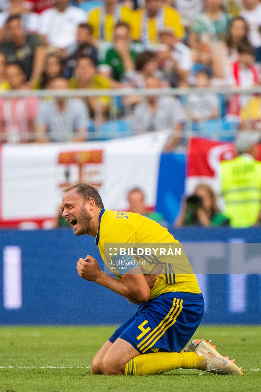 Andreas Granqvist of Sweden reacts