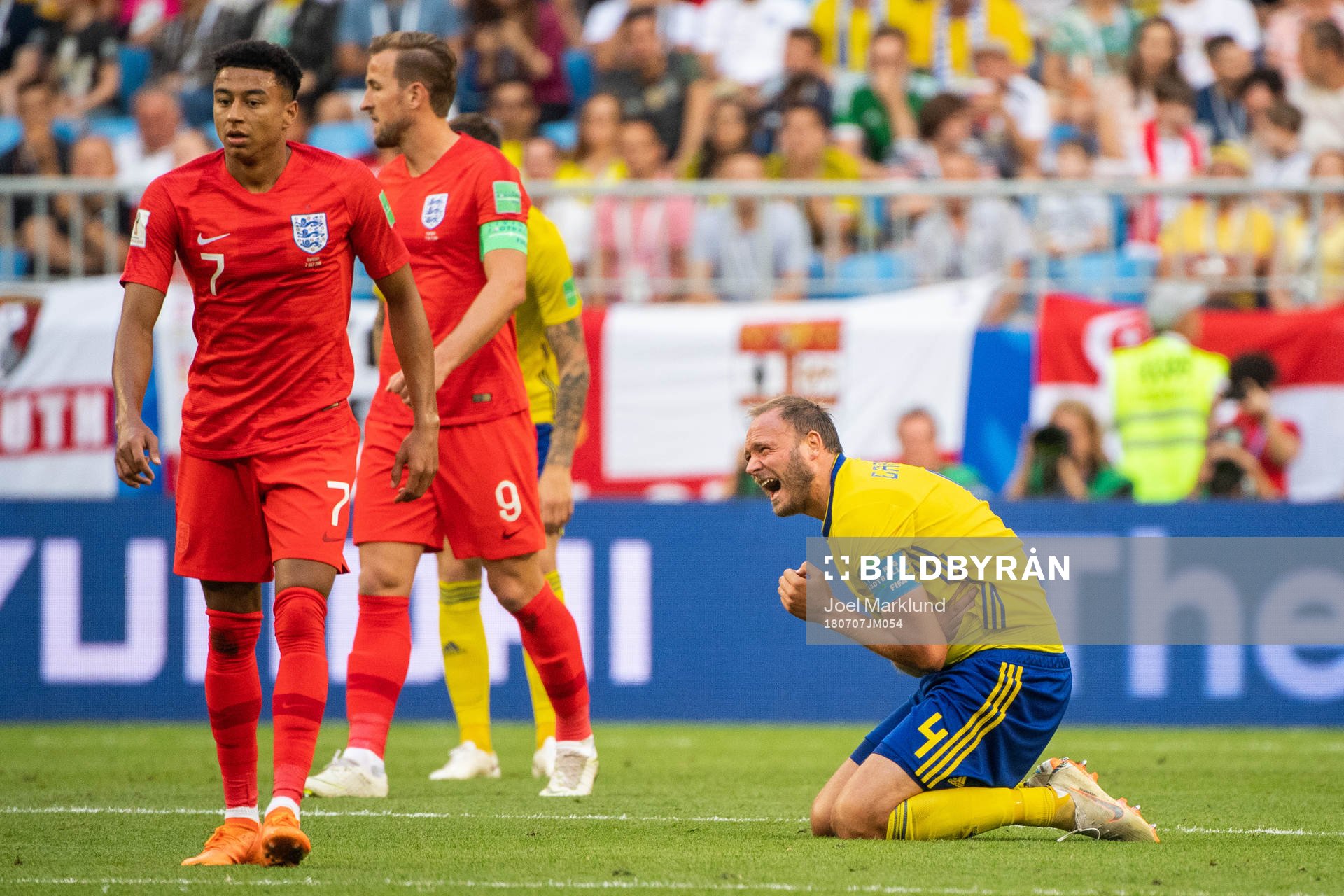 Andreas Granqvist of Sweden reacts