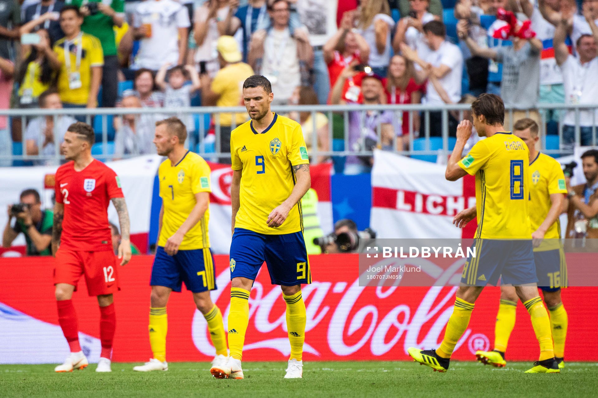 Marcus Berg of Sweden looks dejected