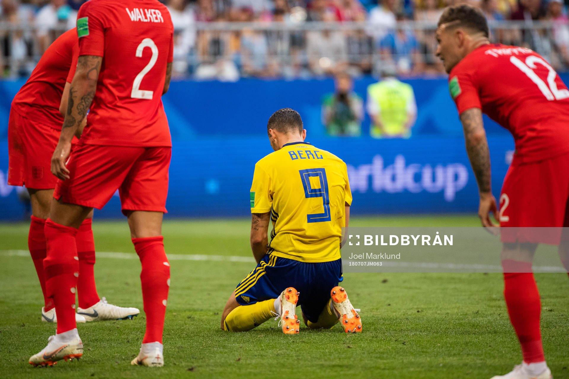 Marcus Berg of Sweden looks dejected