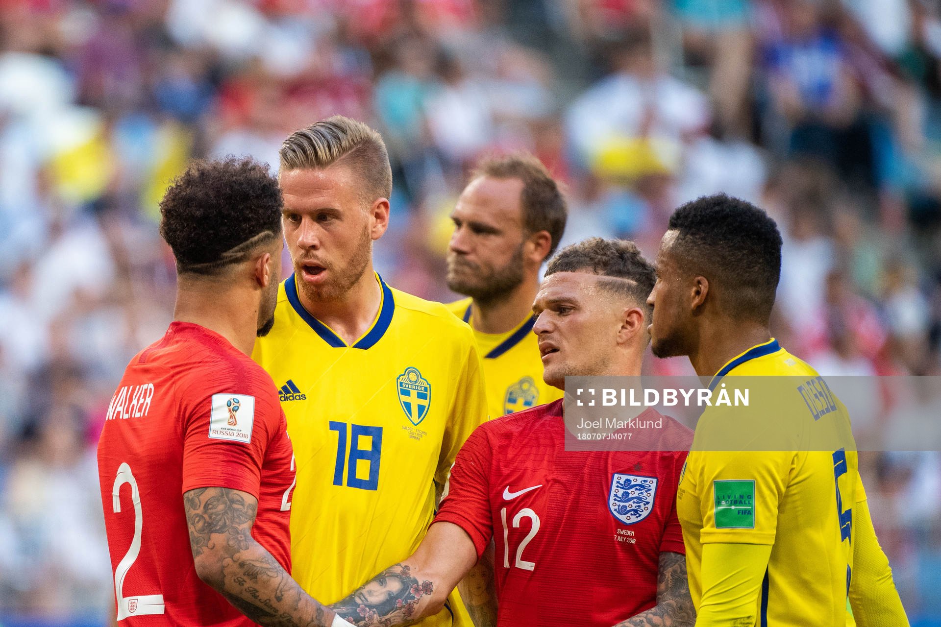 Kyle Walker and Kieran Trippier of England in a situuation