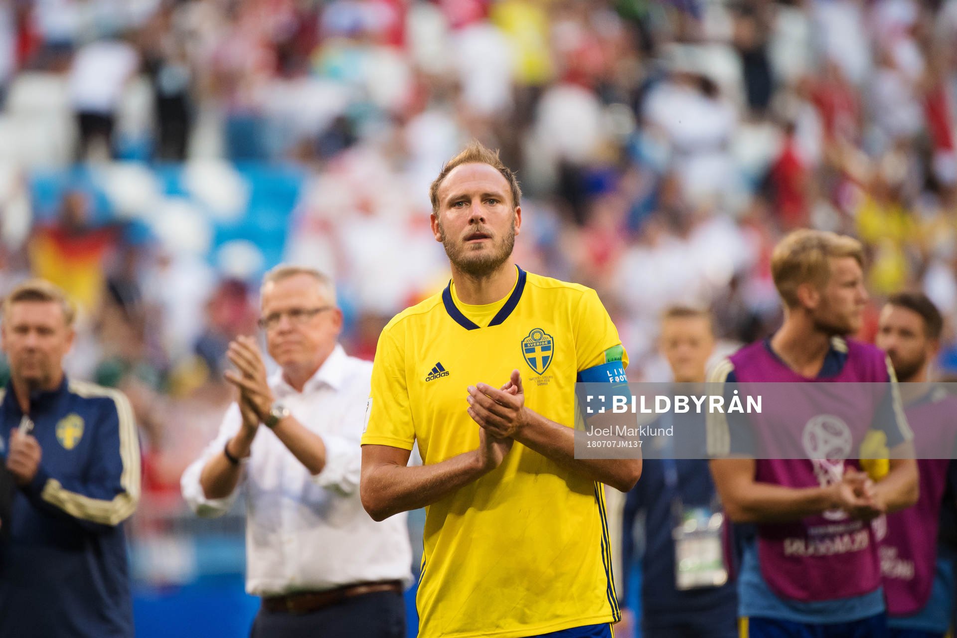 Andreas Granqvist of Sweden look dejected