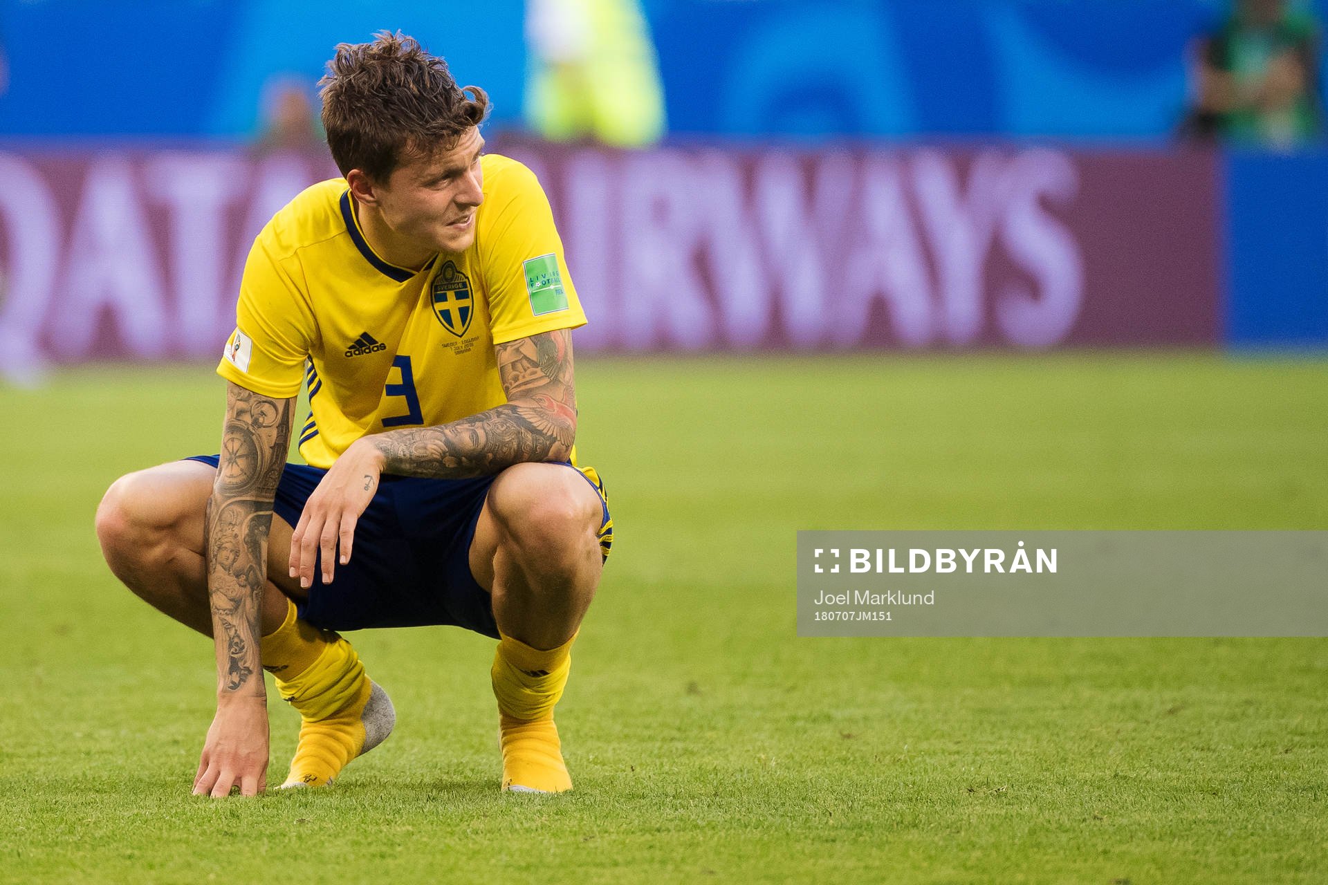 Victor Nilsson Lindelöf of Sweden look dejected