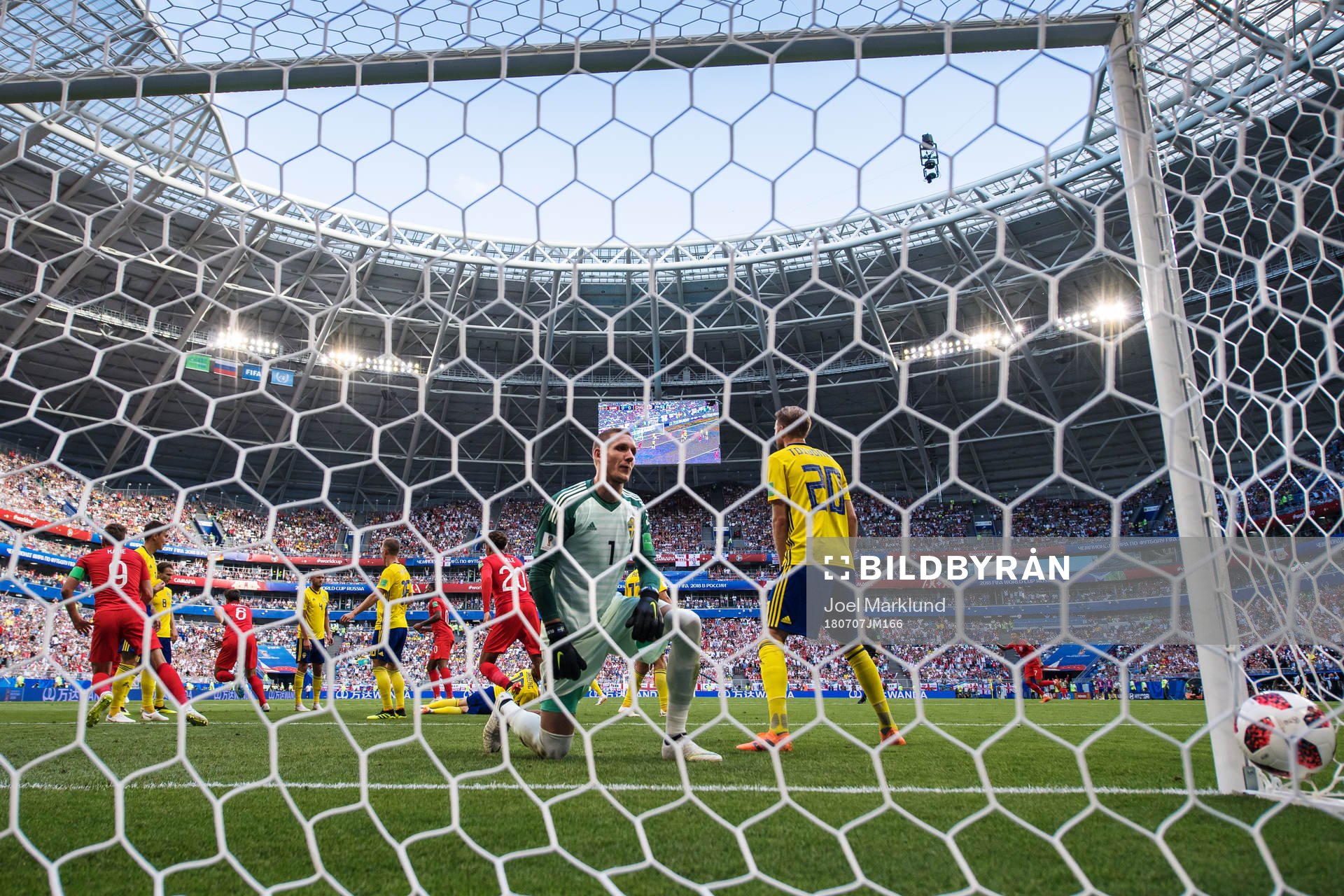Goalkeeper Robin Olsen of Sweden look dejected