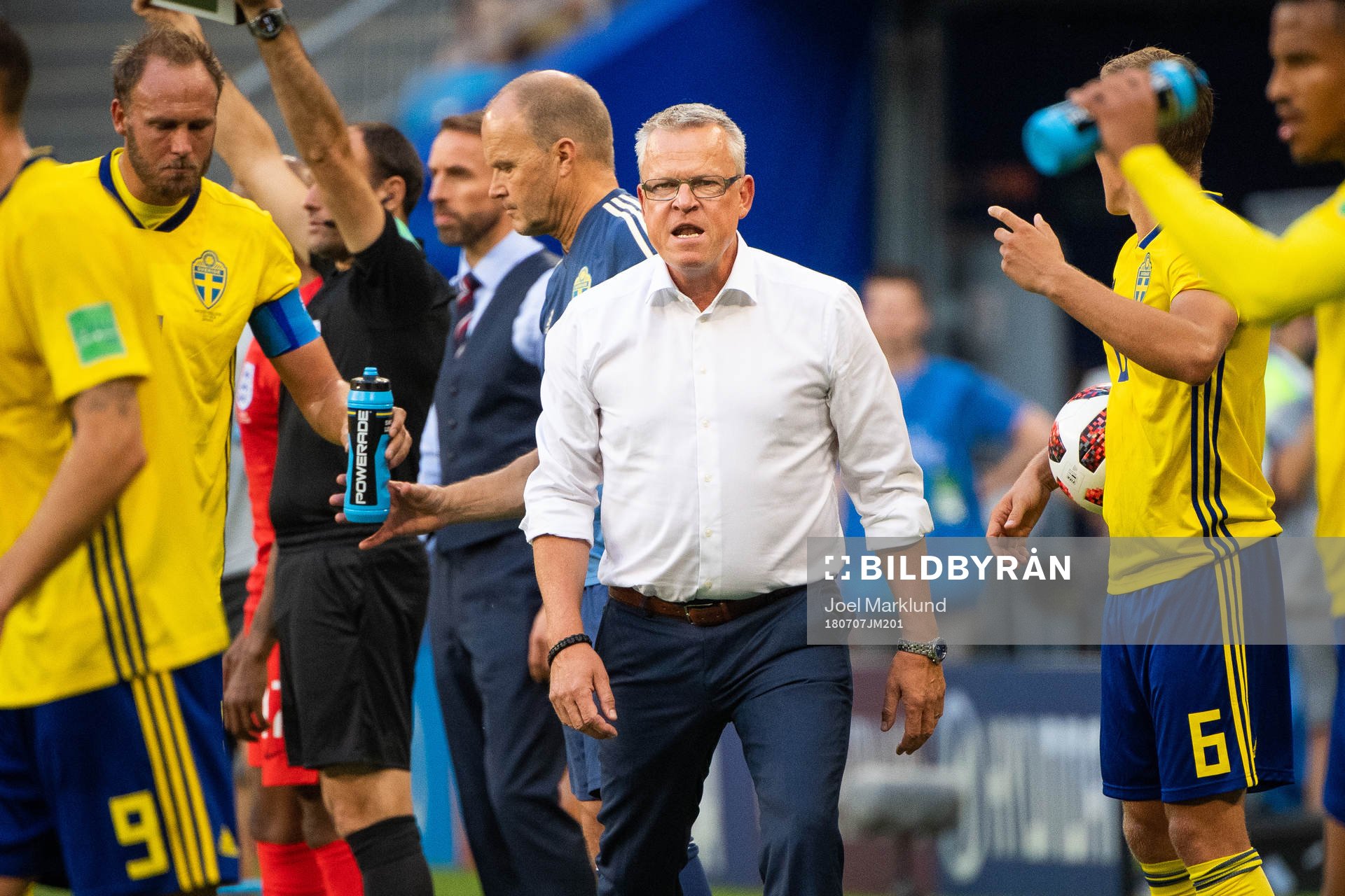 Head coach Janne Andersson of Sweden looks dejected