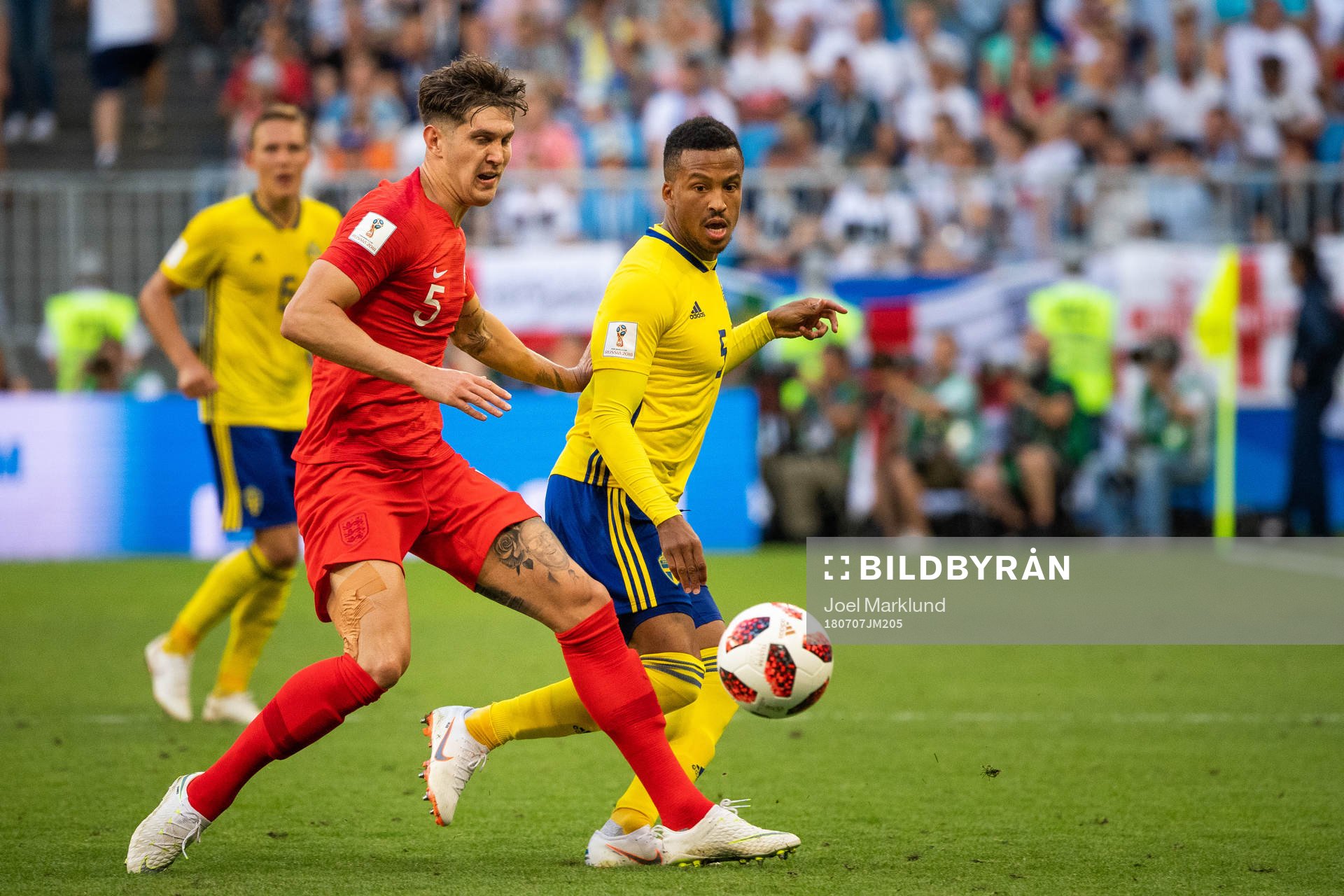 John Stones of England and of Sweden Martin Olsson