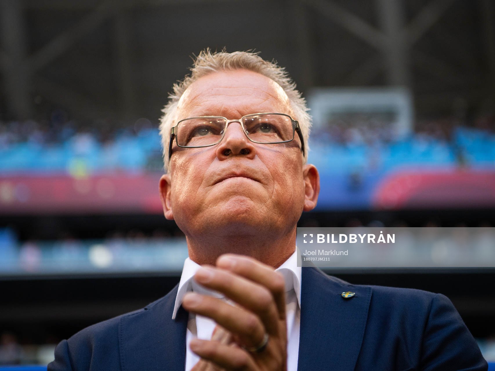 Head coach Janne Andersson of Sweden prior to the FIFA