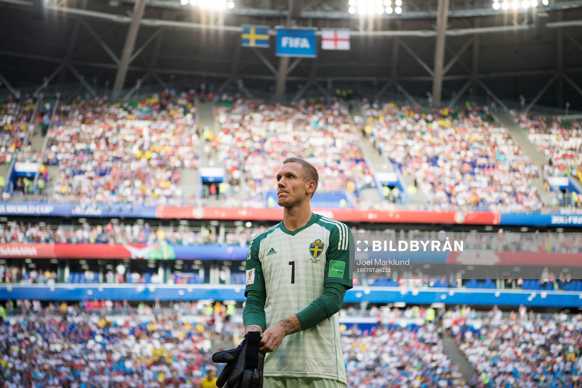 Goalkeeper Robin Olsen of Sweden