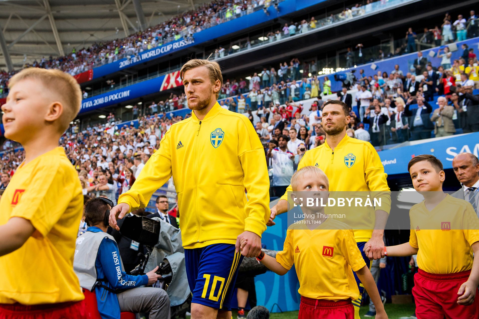 Emil Forsberg of Sweden enters the pitch