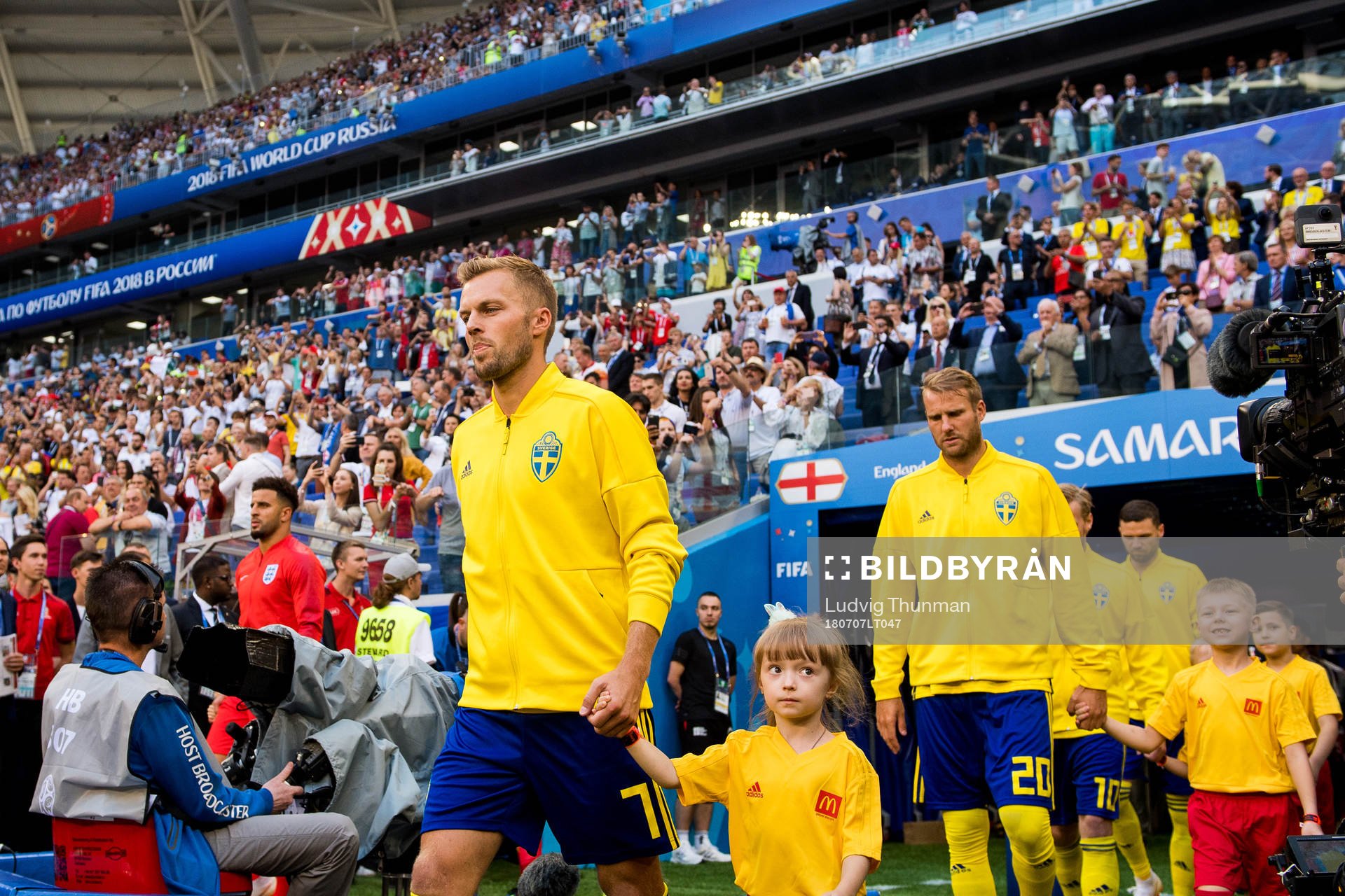 Sebastian Larsson of Sweden enters the pitch