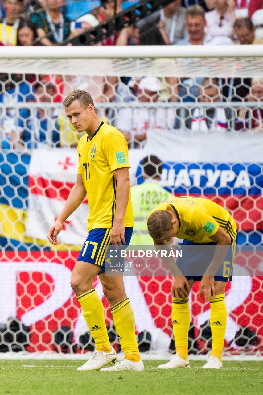 Viktor Claesson and Ludwig Augustinsson of Sweden look