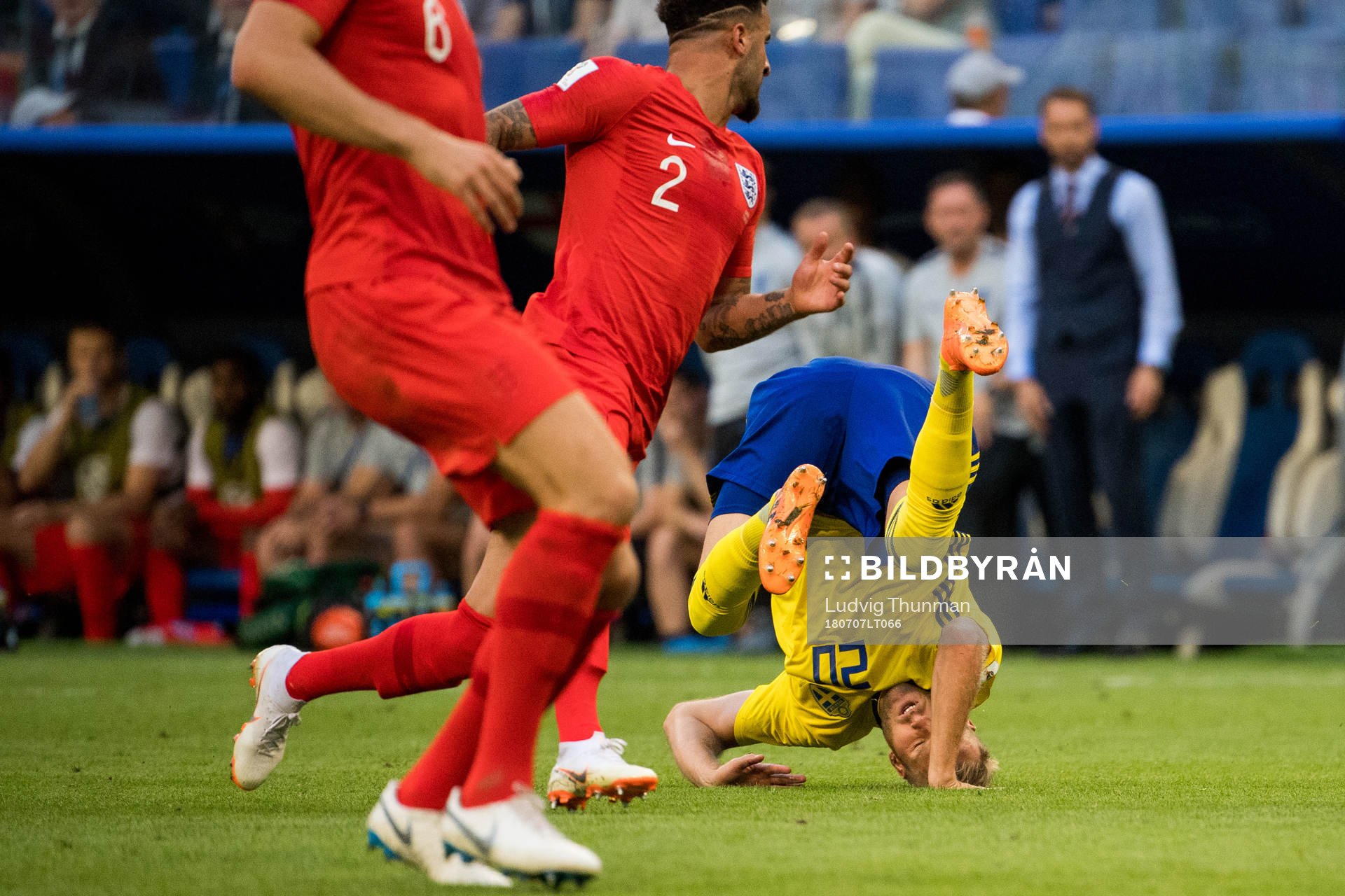 Ola Toivonen of Sweden during the FIFA World Cup quarter final match between Sweden and England on Jul 7, 2018 in Samara.