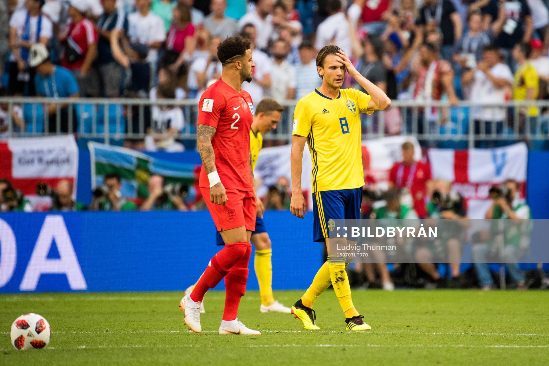 Albin Ekdal of Sweden looks dejected