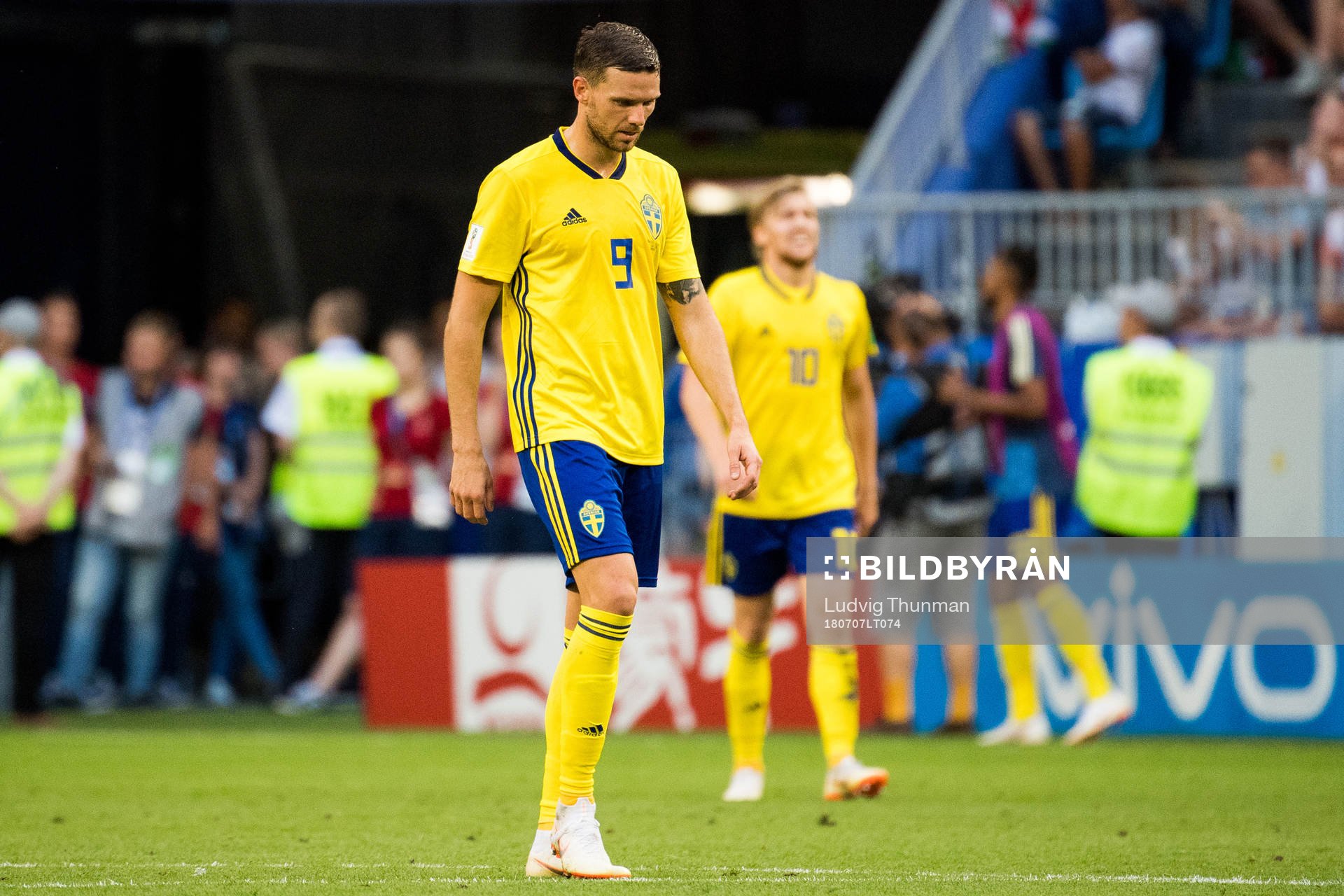Marcus Berg of Sweden looks dejected