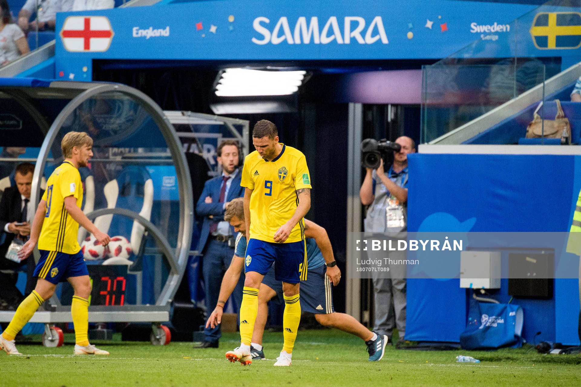 Marcus Berg of Sweden looks dejected
