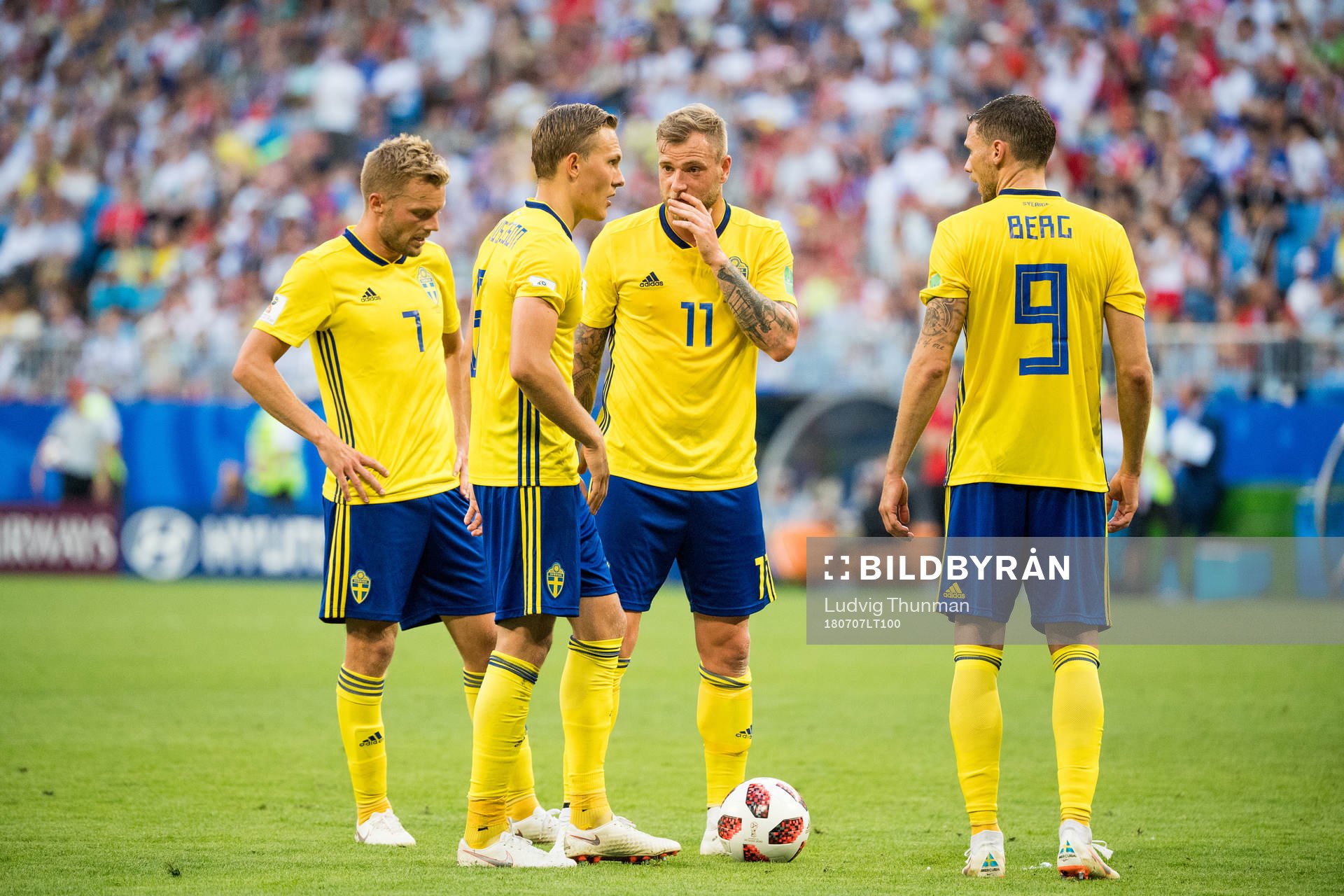 Sebastian Larsson, Albin Ekdal, John Guidetti and Marcus