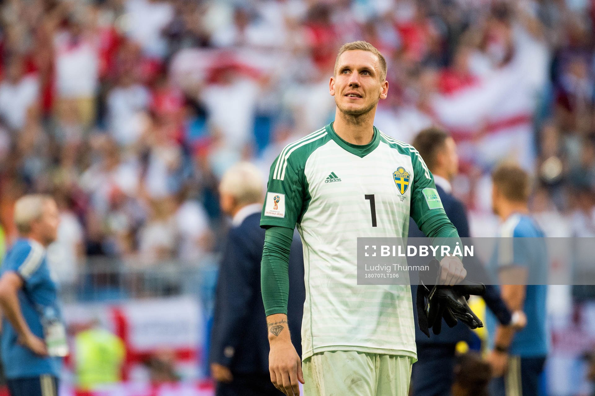 Goalkeeper Robin Olsen of Sweden looks dejected