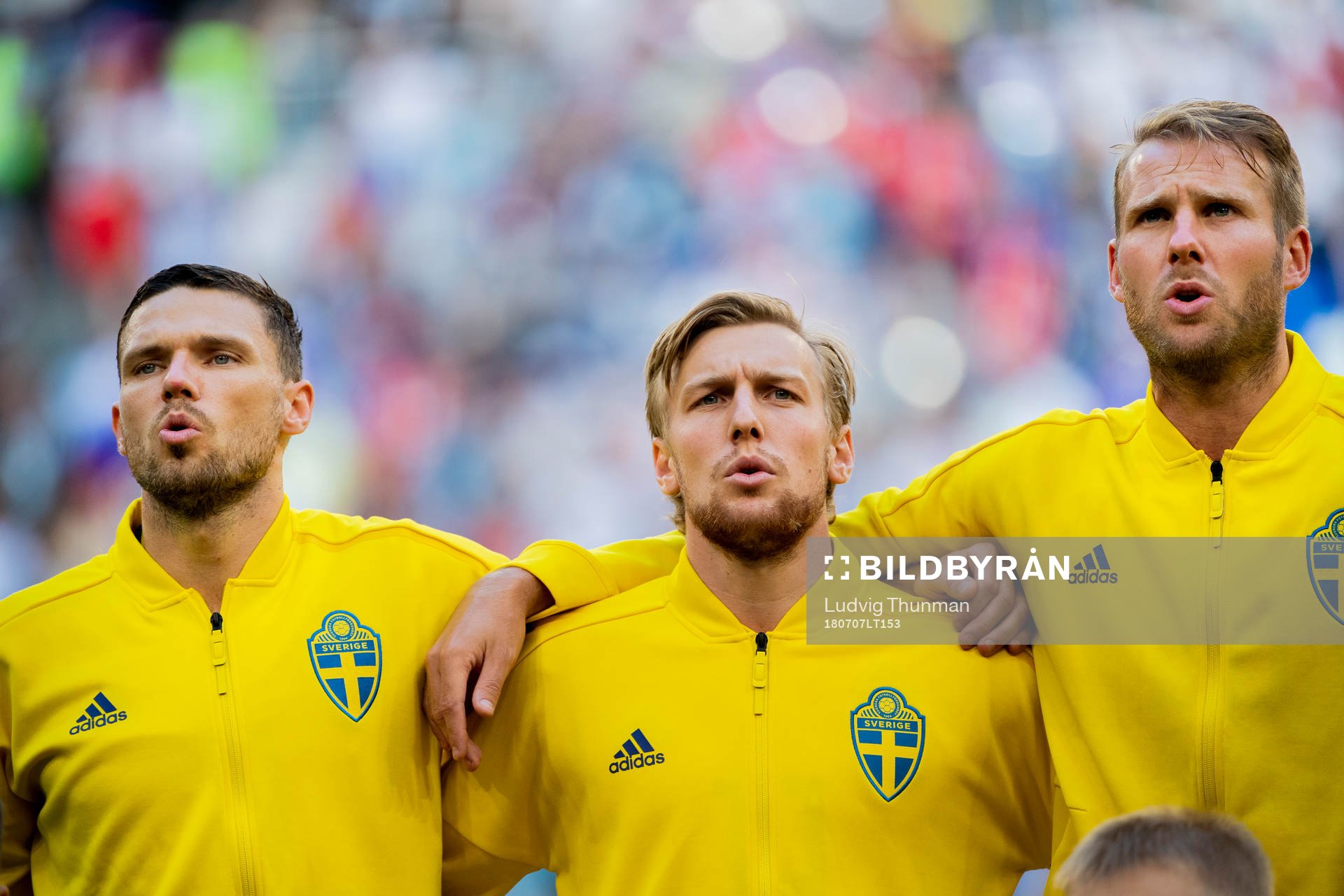 Marcus Berg, Emil Forsberg and Ola Toivonen
