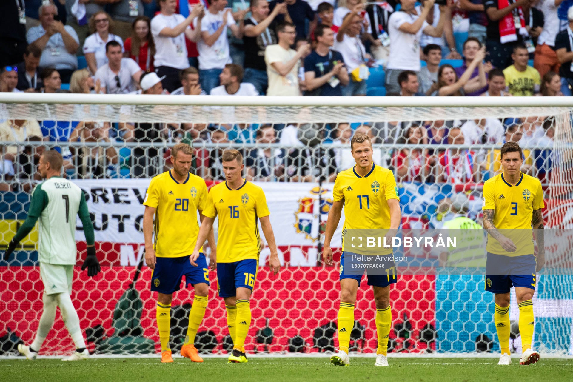 Viktor Claesson of Sweden looks dejected