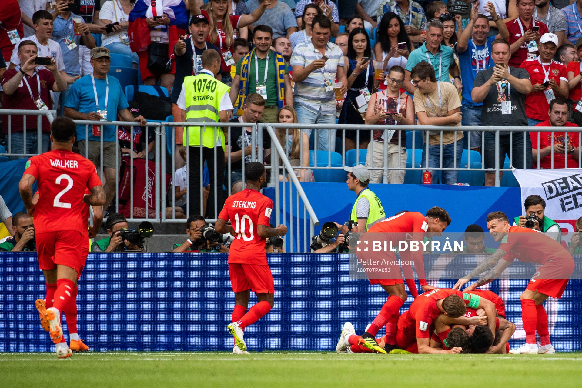 Players of England celebrate