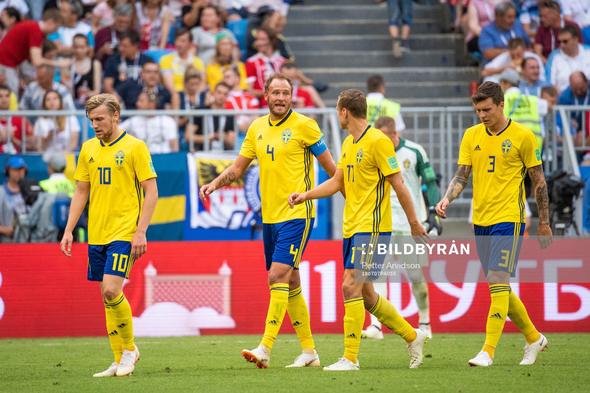 Emil Forsberg, Andreas Granqvist, Viktor Claesson and