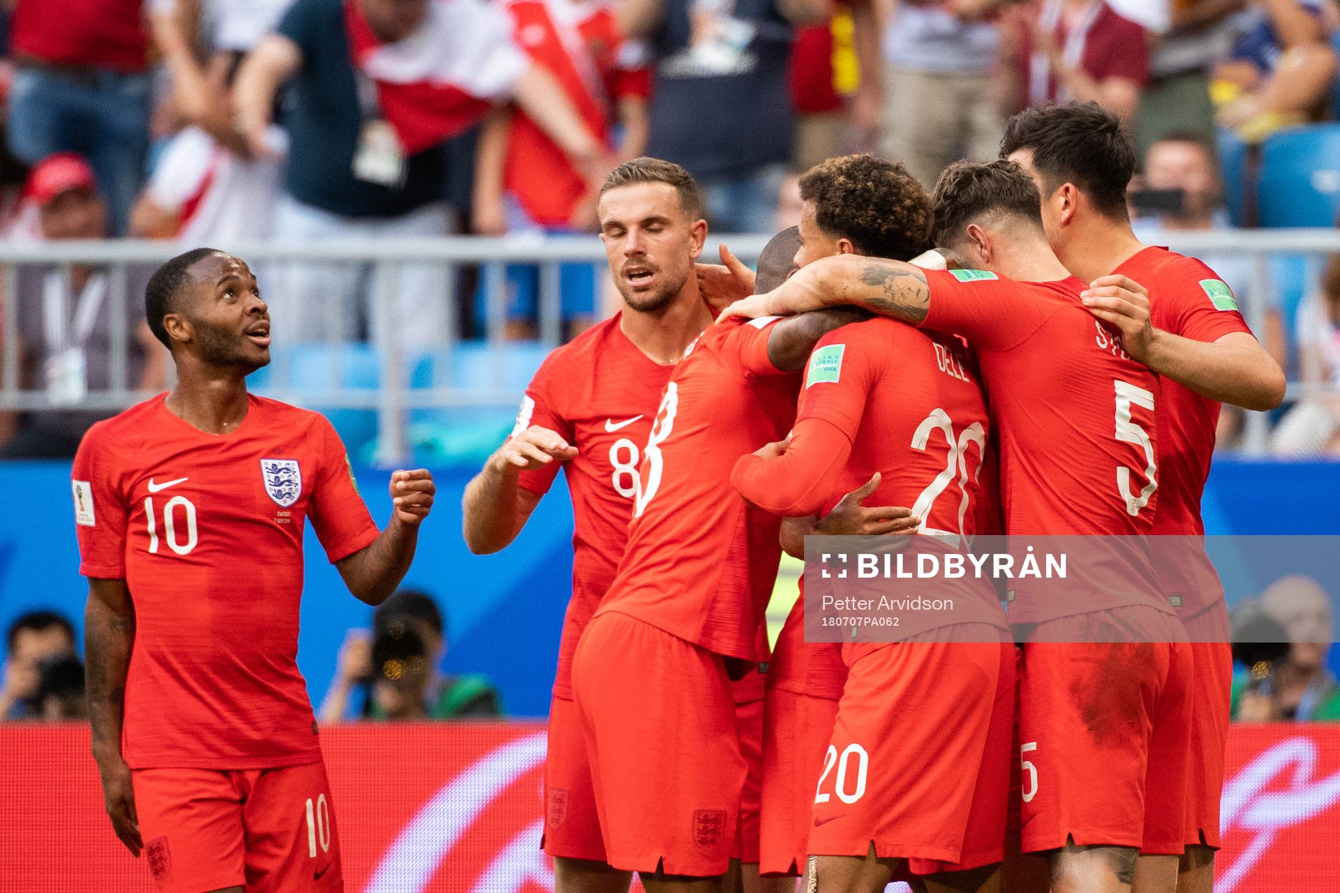 Players of England celebrate