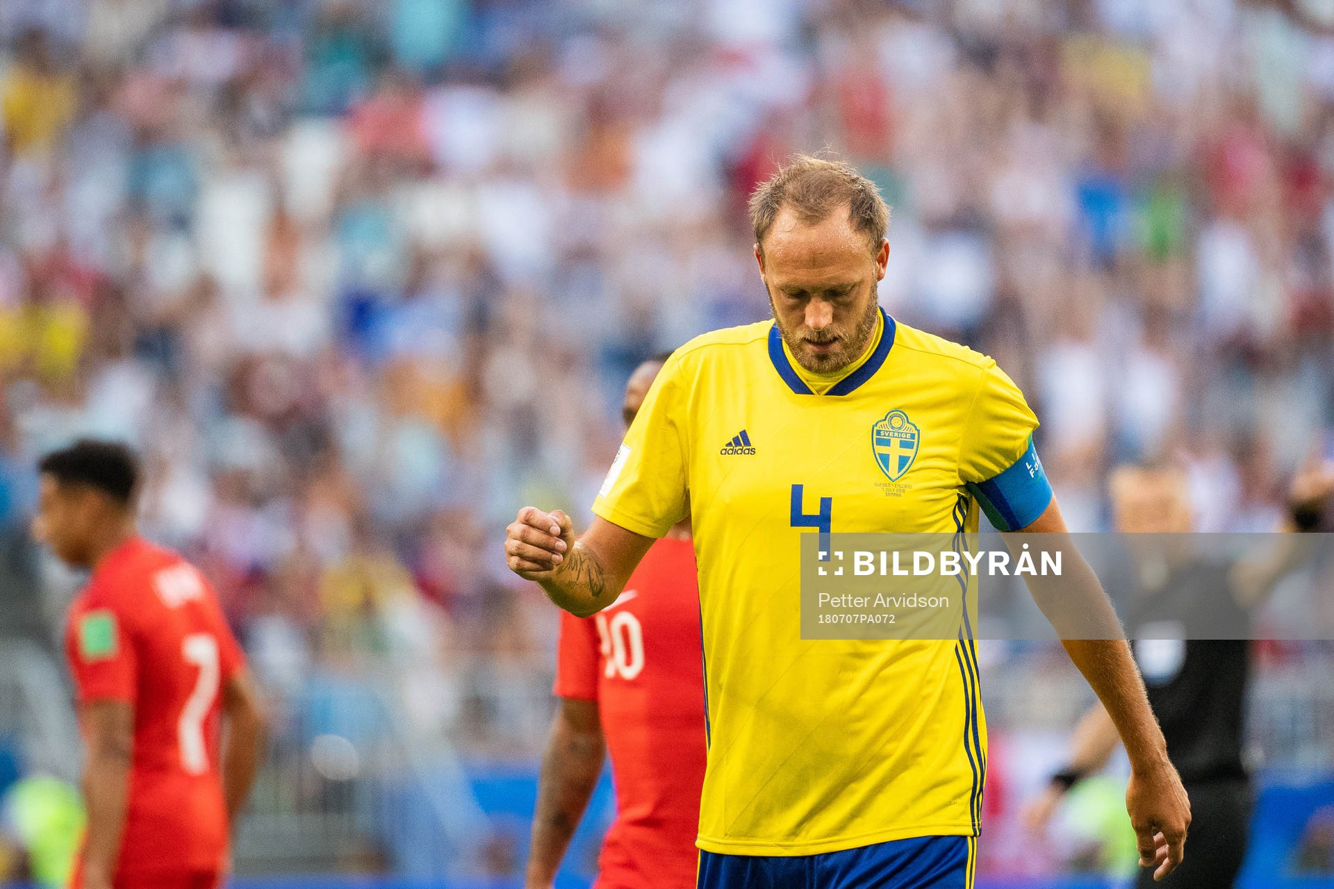 Andreas Granqvist of Sweden looks dejected