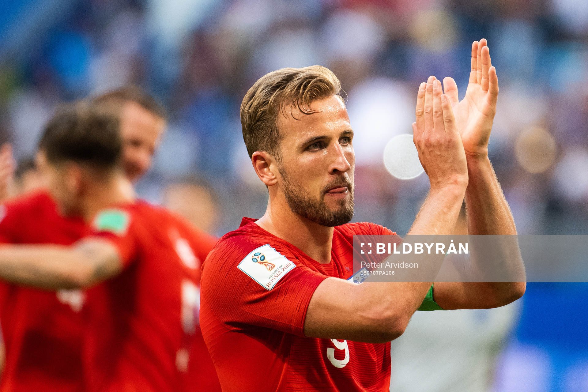 Harry Kane of England celebrates