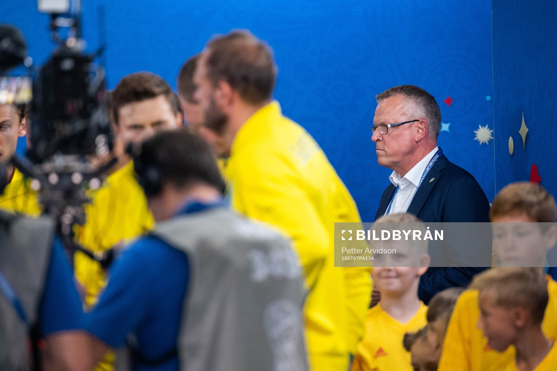 Head coach Janne Andersson of Sweden prior to the FIFA