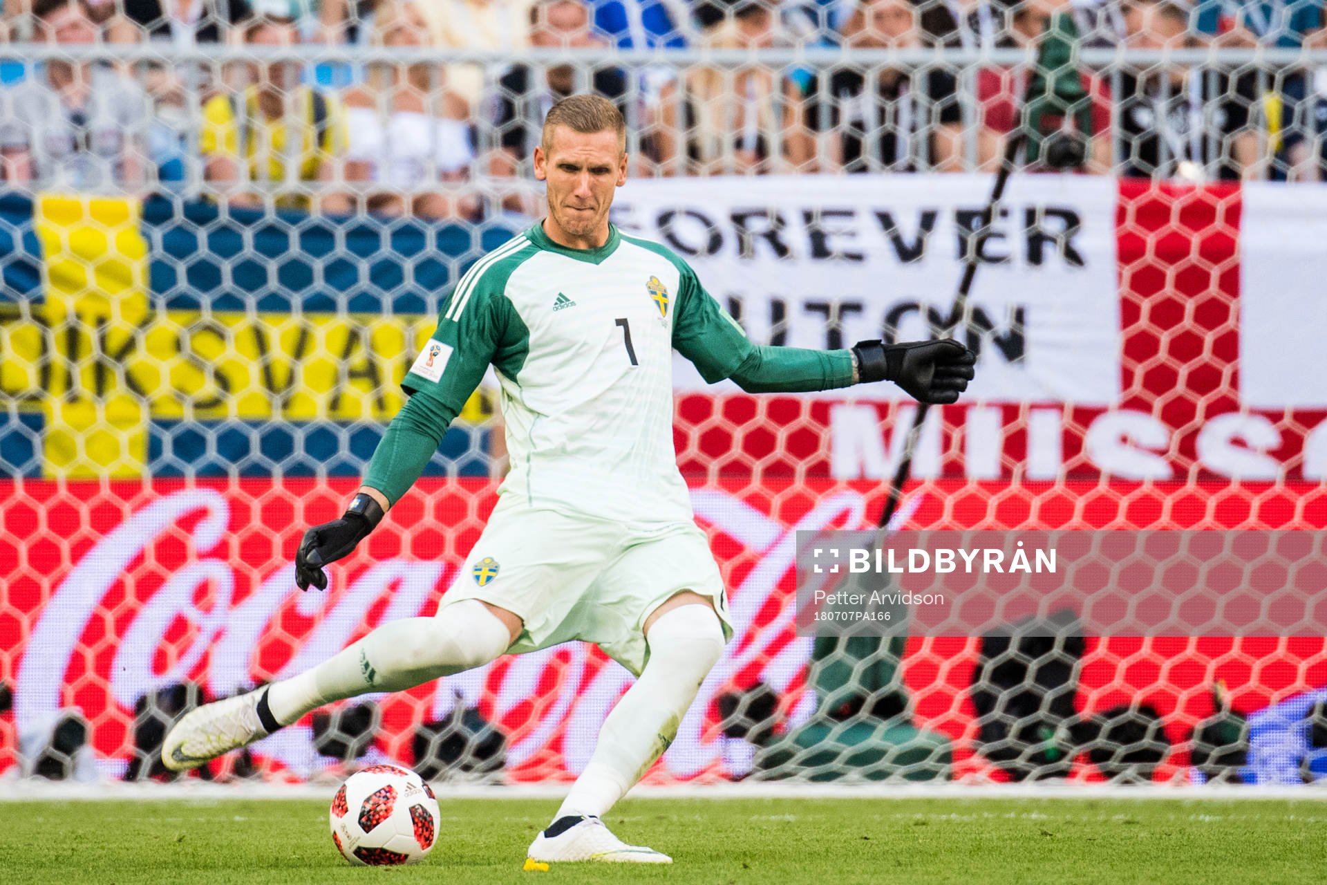 Goalkeeper Robin Olsen of Sweden