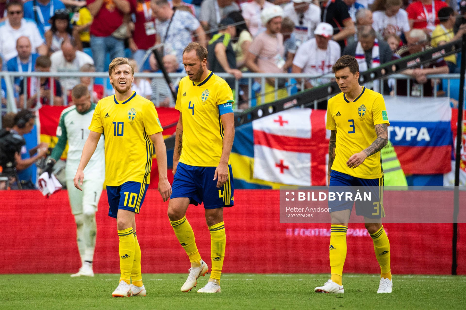 Emil Forsberg, Andreas Granqvist and Victor Nilsson