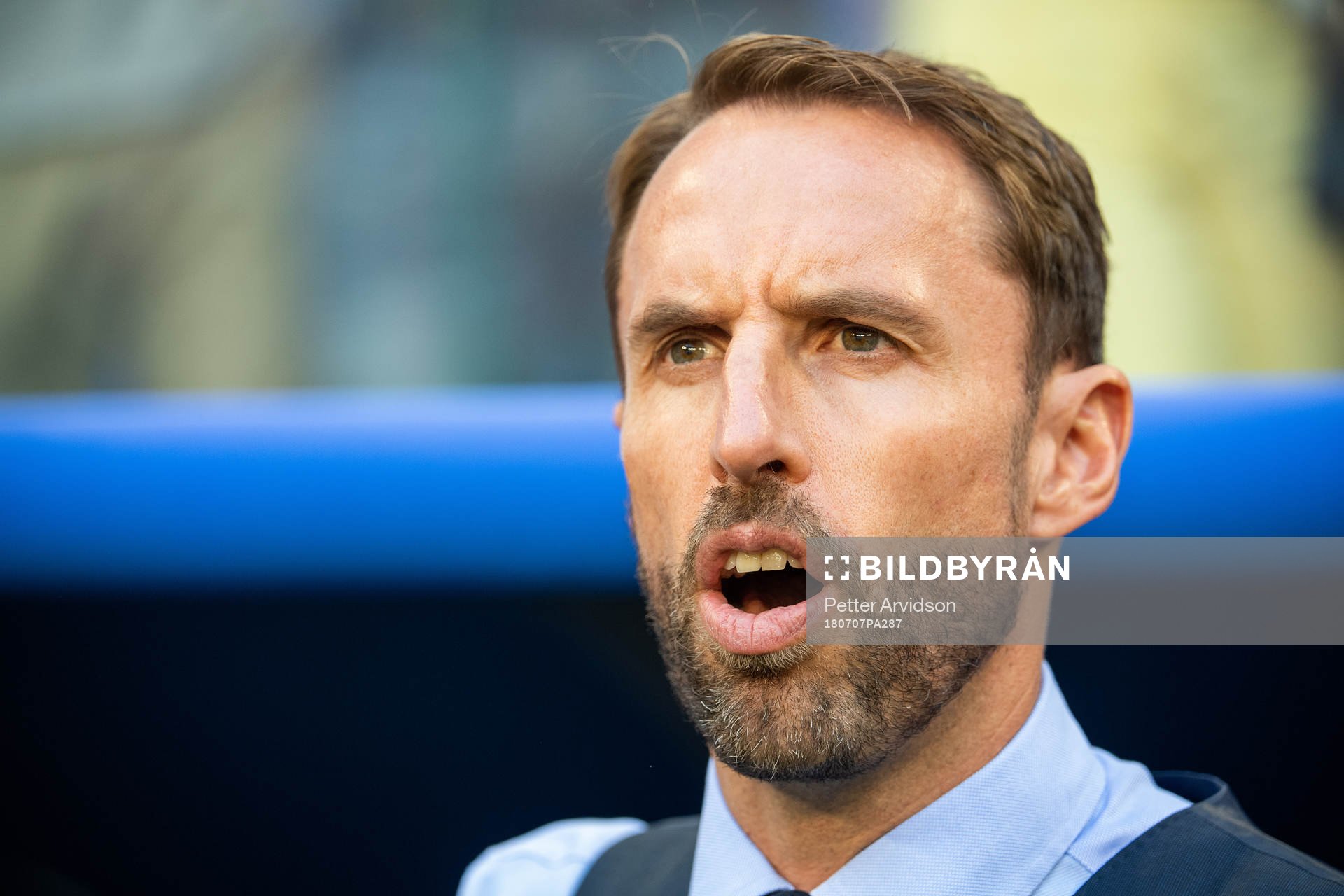 Head coach Gareth Southgate of England