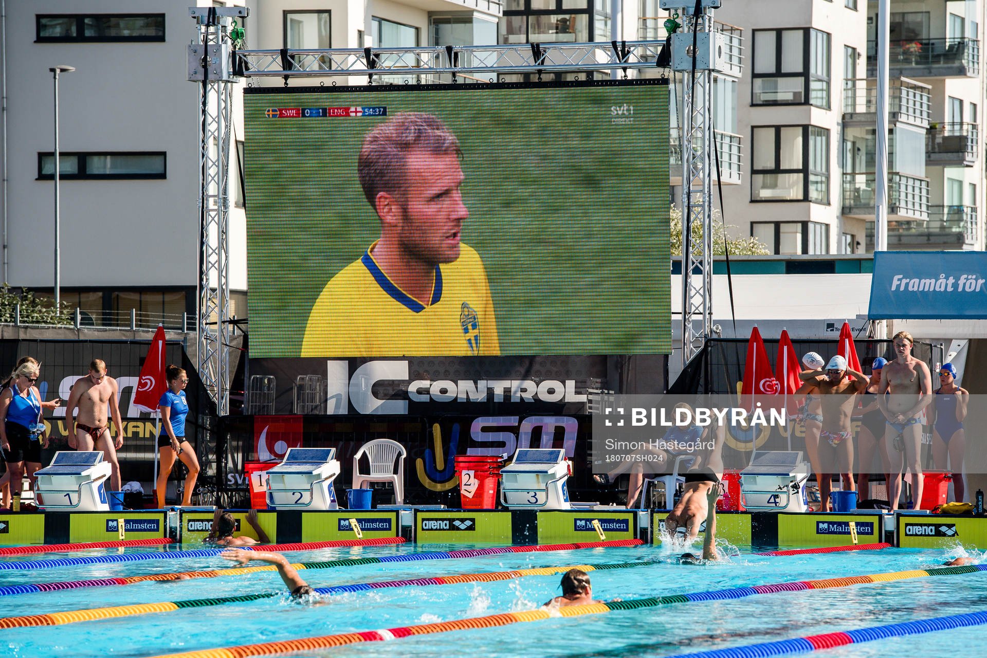 s sändning från Sveriges kvartsfinal mot England i