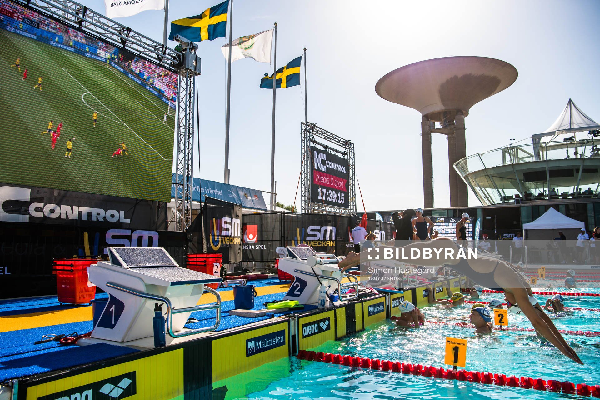 s sändning från Sveriges kvartsfinal mot England i