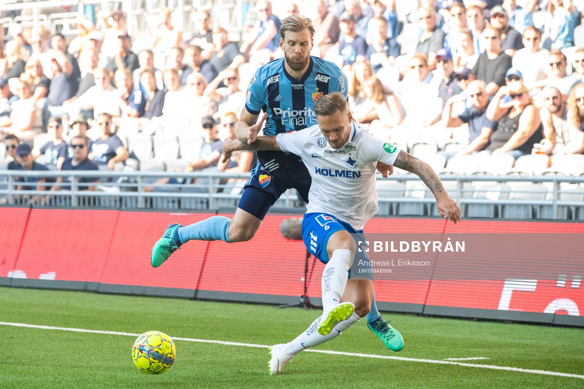 Djurgårdens Niklas Gunnarsson och Norrköpings Linus