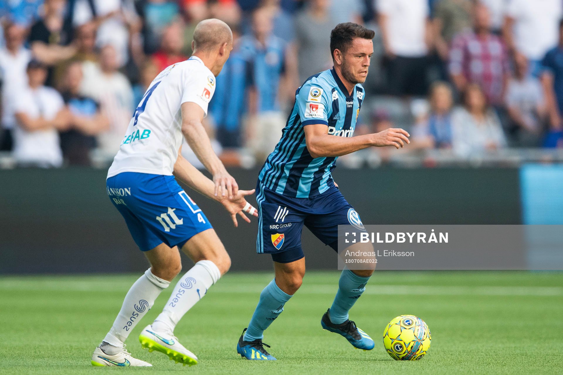 Norrköpings Andreas Johansson och Djurgårdens Kerim Mrabti