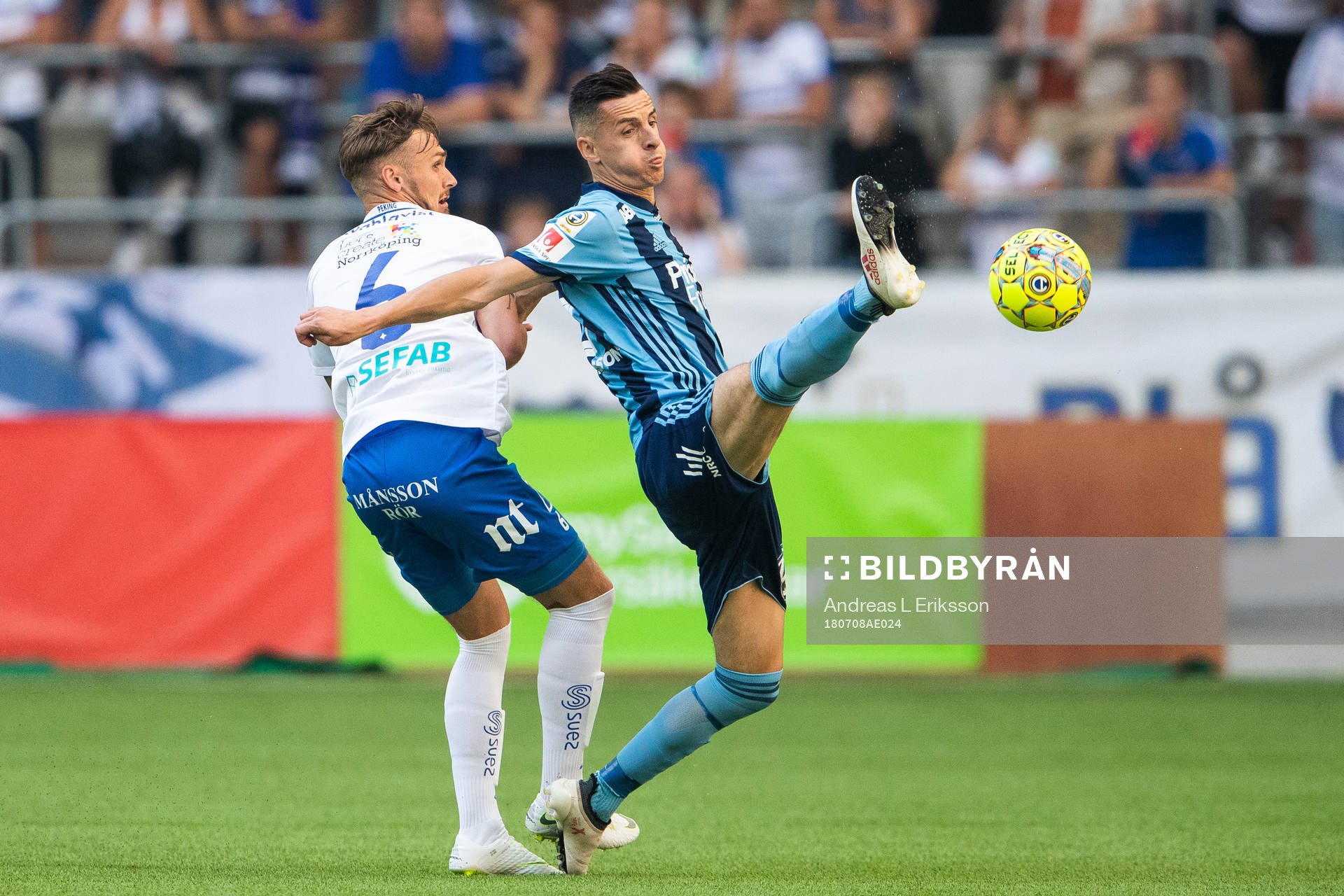 Norrköpings Linus Wahlqvist och Djurgårdens Haris