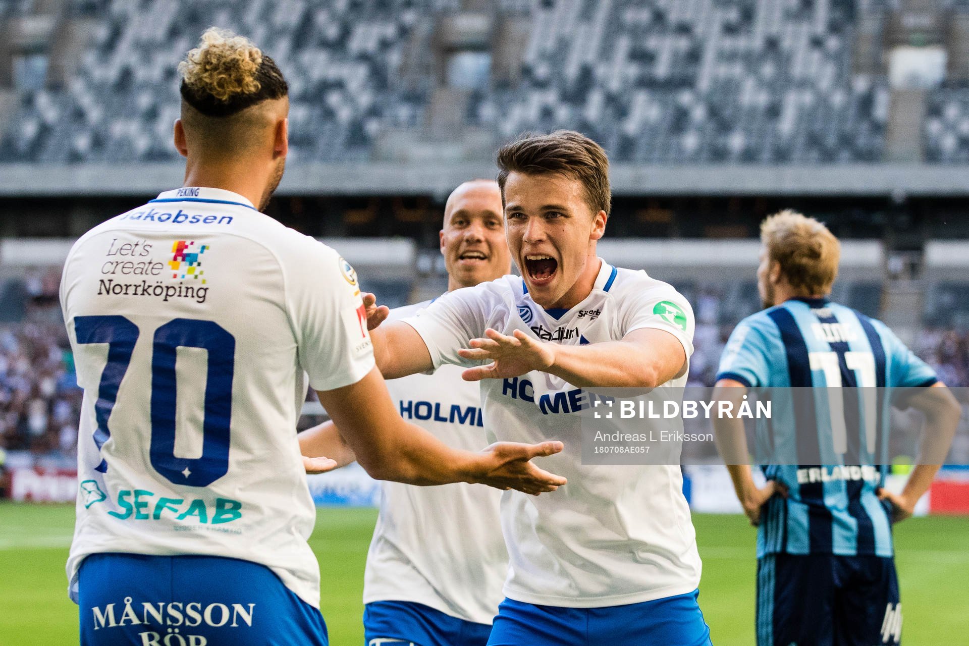 Norrköpings Alexander Jakobsen jublar