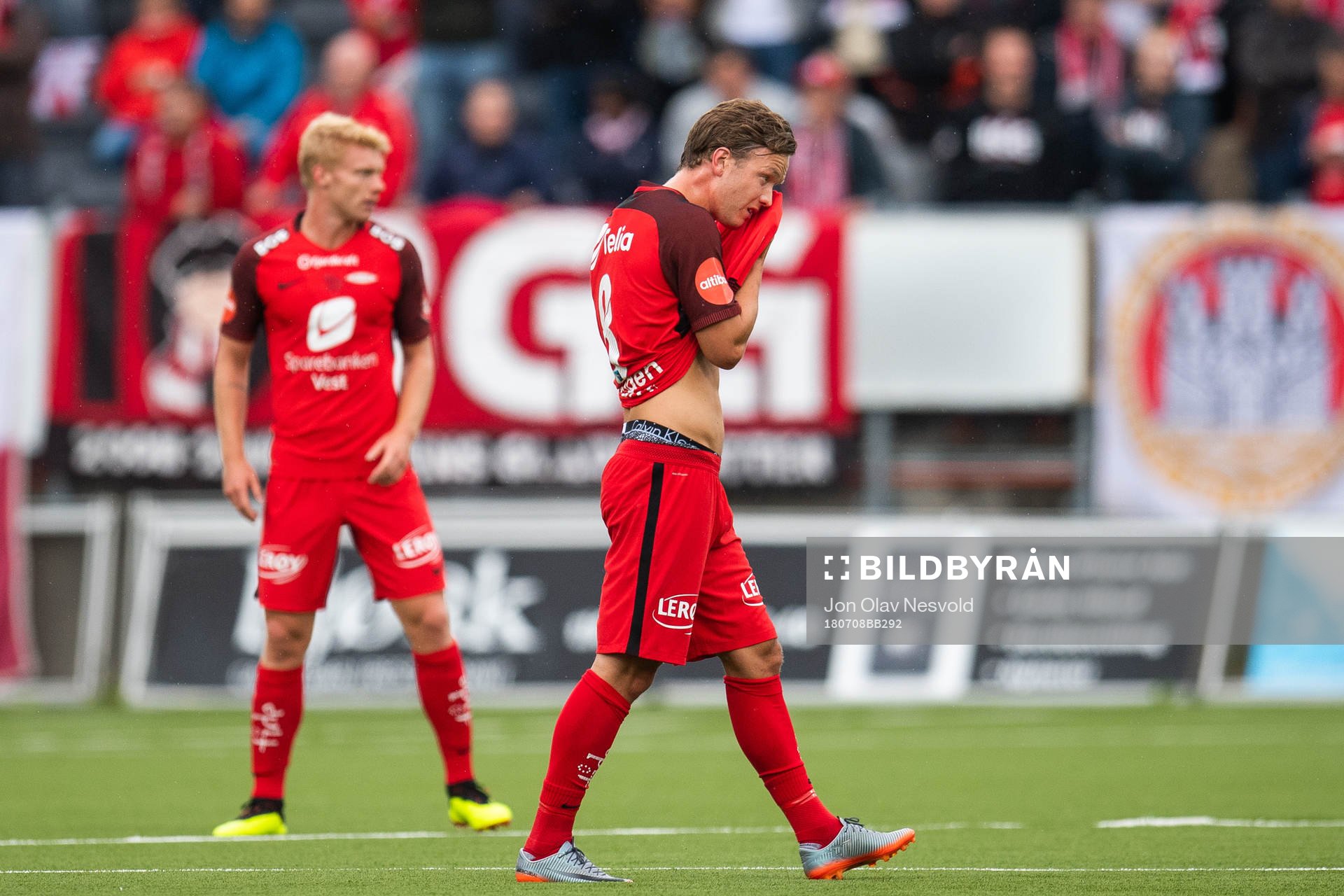 Fredrik Haugen of Brann looks dejected
