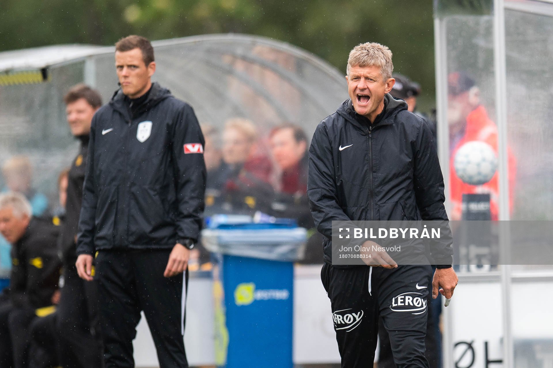 Lars Arne Nilsen, head coach of Brann reacts